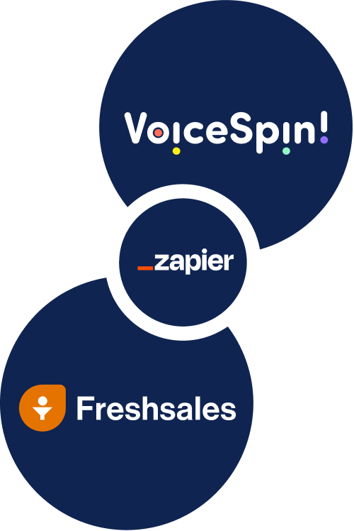 אינטגרציה של VoiceSpin ו-Freshsales דרך Zapier.