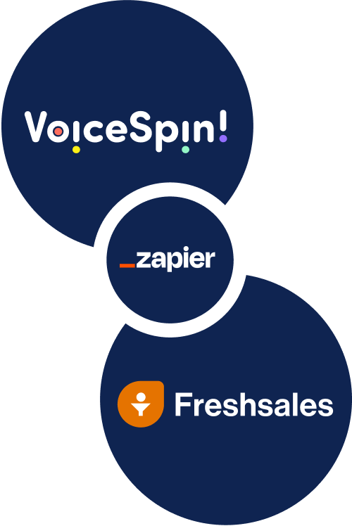 VoiceSpin and Freshsales integration via Zapier for seamless CRM automation.