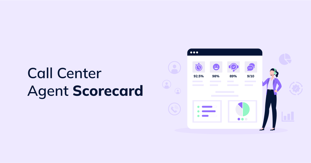 Call center agent scorecard.