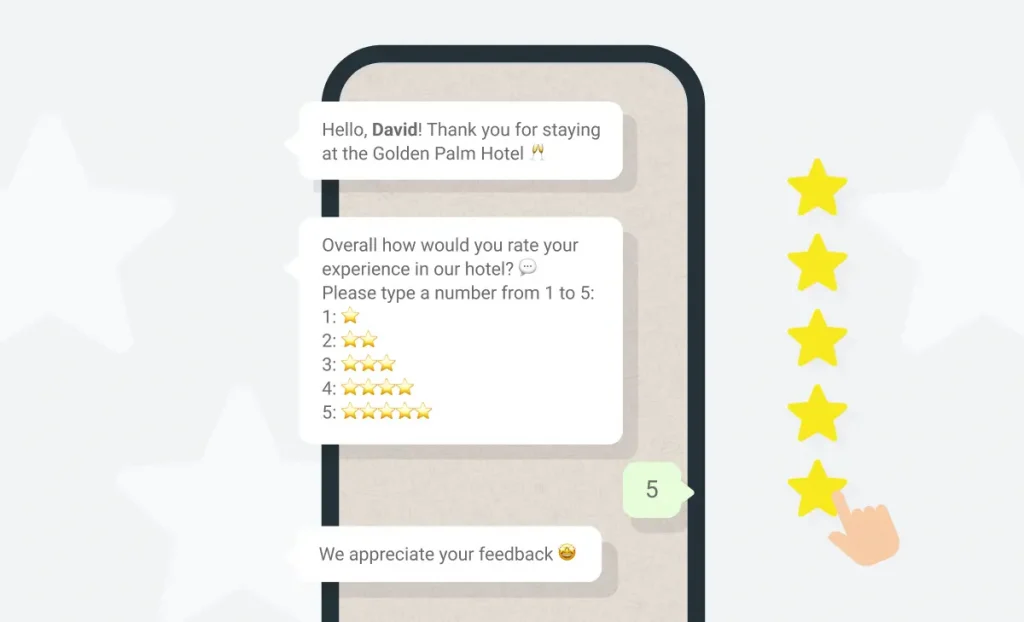 Gather customer feedback via WhatsApp