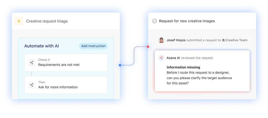 asana ai interface