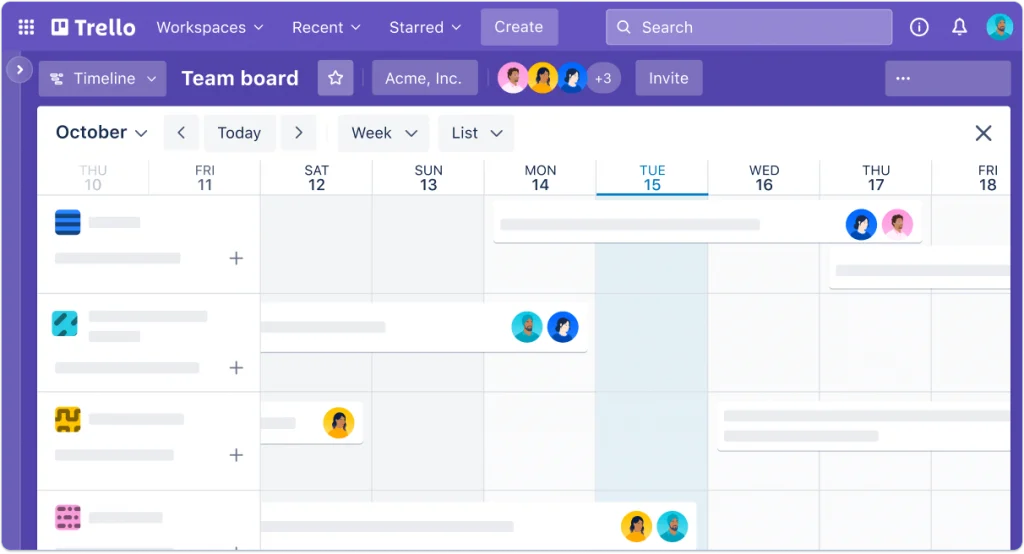 trello interface